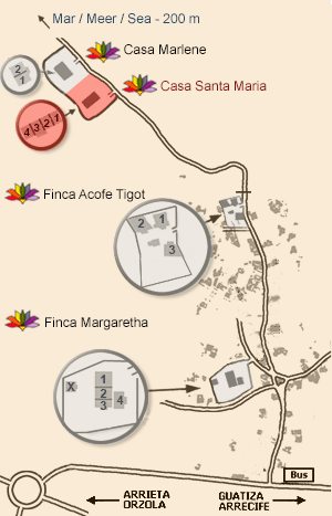Lanzarote - Casa Santa Maria Lageplan